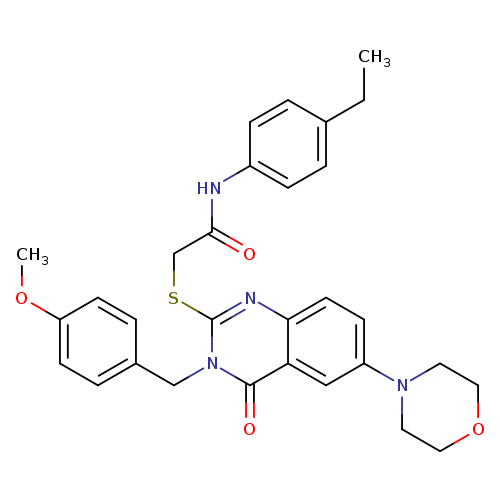 N-(4-ethylphenyl)-2-({3-[(4-methoxyphenyl)methyl]-6-(morpholin-4-yl)-4-oxo-3,4-dihydroquinazolin-2-yl}sulfanyl)acetamide