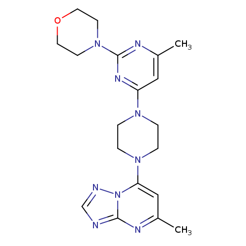 4-[4-methyl-6-(4-{5-methyl-[1,2,4]triazolo[1,5-a]pyrimidin-7-yl}piperazin-1-yl)pyrimidin-2-yl]morpholine