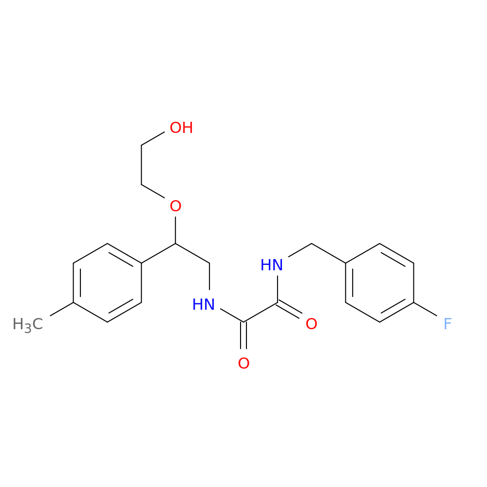 N'-[(4-fluorophenyl)methyl]-N-[2-(2-hydroxyethoxy)-2-(4-methylphenyl)ethyl]ethanediamide