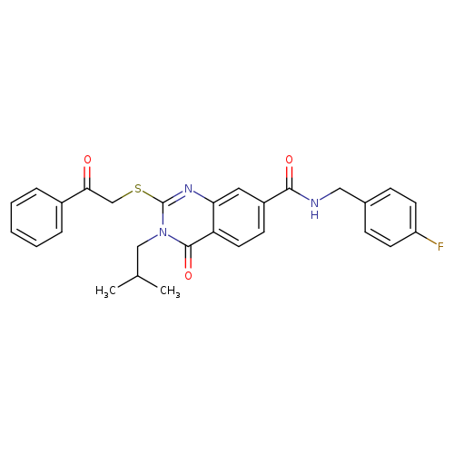 N-[(4-fluorophenyl)methyl]-3-(2-methylpropyl)-4-oxo-2-[(2-oxo-2-phenylethyl)sulfanyl]-3,4-dihydroquinazoline-7-carboxamide