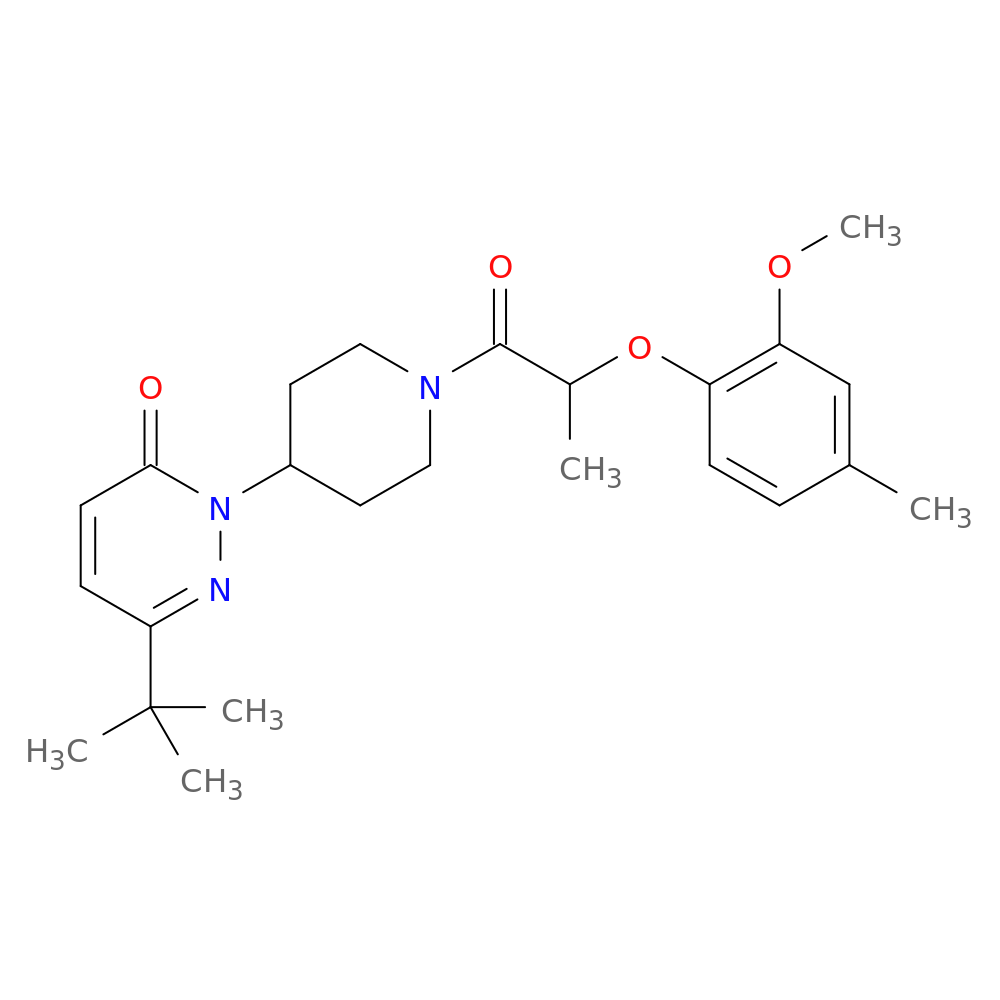 6-tert-butyl-2-{1-[2-(2-methoxy-4-methylphenoxy)propanoyl]piperidin-4-yl}-2,3-dihydropyridazin-3-one