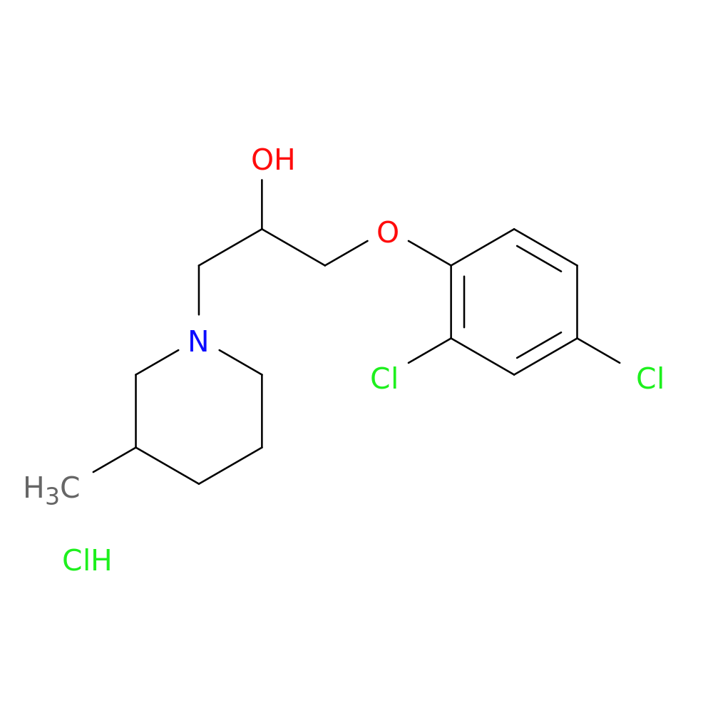 1-(2,4-dichlorophenoxy)-3-(3-methylpiperidin-1-yl)propan-2-ol hydrochloride