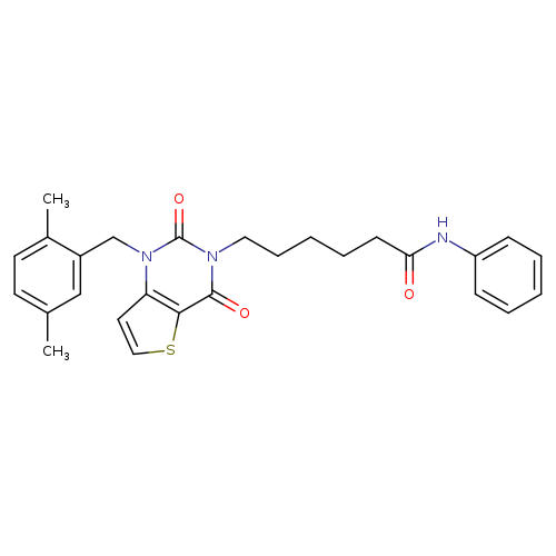 6-{1-[(2,5-dimethylphenyl)methyl]-2,4-dioxo-1H,2H,3H,4H-thieno[3,2-d]pyrimidin-3-yl}-N-phenylhexanamide