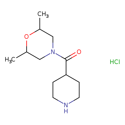 2,6-dimethyl-4-(piperidine-4-carbonyl)morpholine hydrochloride