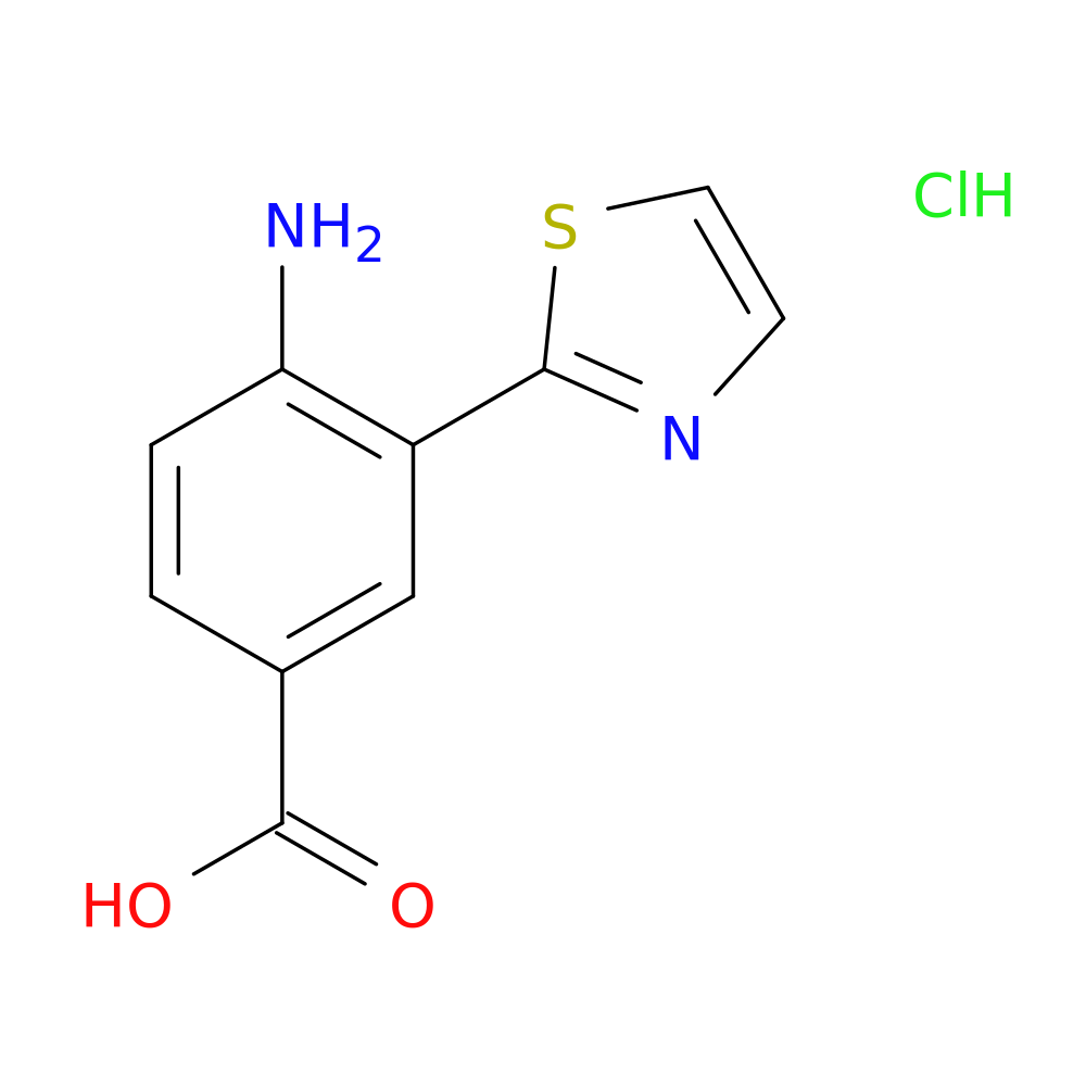 4-amino-3-(1,3-thiazol-2-yl)benzoic acid hydrochloride