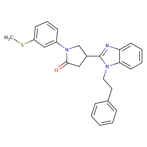 1-[3-(methylsulfanyl)phenyl]-4-[1-(2-phenylethyl)-1H-1,3-benzodiazol-2-yl]pyrrolidin-2-one