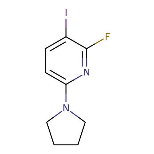 2-Fluoro-3-iodo-6-(pyrrolidin-1-yl)pyridine