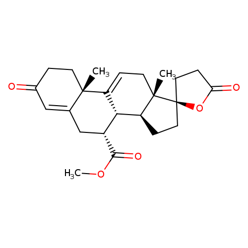 Pregna-4,9(11)-diene-7,21-dicarboxylic acid, 17-hydroxy-3-oxo-,g-lactone, methyl ester, (7a,17a)-