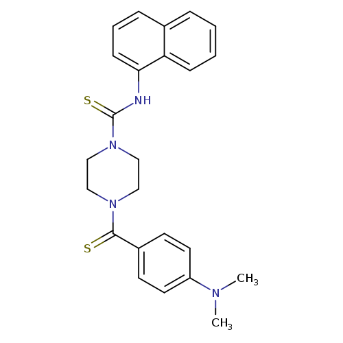 4-[4-(dimethylamino)benzenecarbothioyl]-N-(naphthalen-1-yl)piperazine-1-carbothioamide
