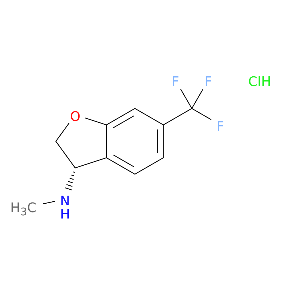 (3S)-N-methyl-6-(trifluoromethyl)-2,3-dihydrobenzofuran-3-amine;hydrochloride