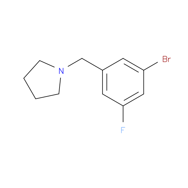1-(3-Bromo-5-fluorobenzyl)pyrrolidine