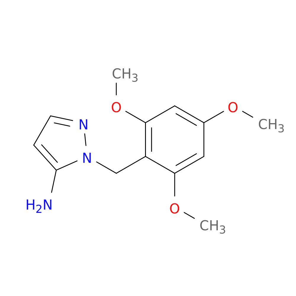 1-[(2,4,6-trimethoxyphenyl)methyl]-1H-pyrazol-5-amine