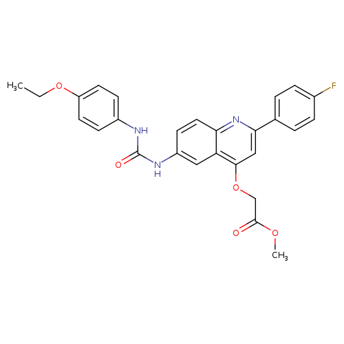 methyl 2-[(6-{[(4-ethoxyphenyl)carbamoyl]amino}-2-(4-fluorophenyl)quinolin-4-yl)oxy]acetate