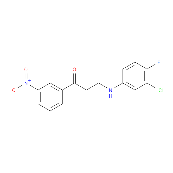 3-[(3-chloro-4-fluorophenyl)amino]-1-(3-nitrophenyl)propan-1-one