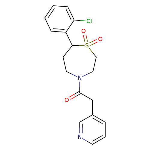 7-(2-chlorophenyl)-4-[2-(pyridin-3-yl)acetyl]-1lambda6,4-thiazepane-1,1-dione