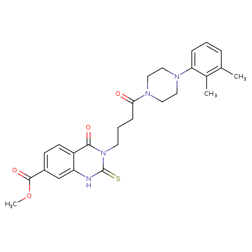 methyl 3-{4-[4-(2,3-dimethylphenyl)piperazin-1-yl]-4-oxobutyl}-4-oxo-2-sulfanylidene-1,2,3,4-tetrahydroquinazoline-7-carboxylate