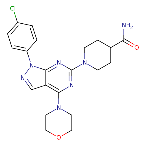1-[1-(4-chlorophenyl)-4-(morpholin-4-yl)-1H-pyrazolo[3,4-d]pyrimidin-6-yl]piperidine-4-carboxamide