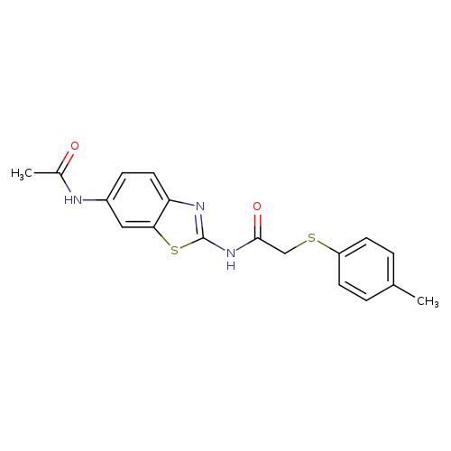 N-(6-acetamido-1,3-benzothiazol-2-yl)-2-[(4-methylphenyl)sulfanyl]acetamide