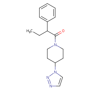 2-phenyl-1-[4-(1H-1,2,3-triazol-1-yl)piperidin-1-yl]butan-1-one