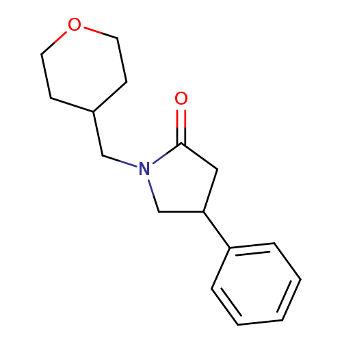 1-[(oxan-4-yl)methyl]-4-phenylpyrrolidin-2-one