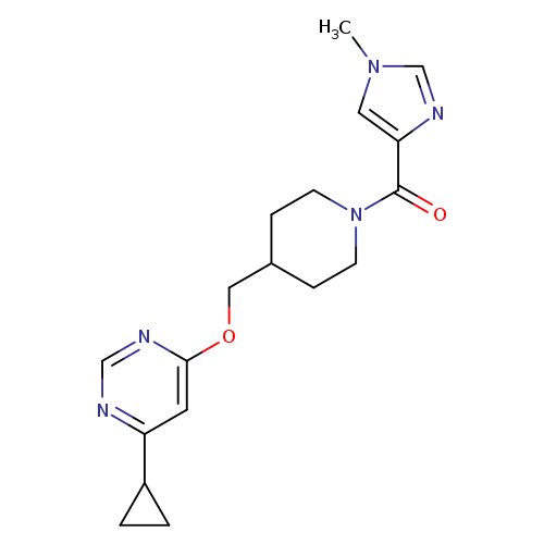 4-cyclopropyl-6-{[1-(1-methyl-1H-imidazole-4-carbonyl)piperidin-4-yl]methoxy}pyrimidine
