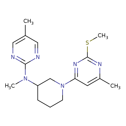 N,5-dimethyl-N-{1-[6-methyl-2-(methylsulfanyl)pyrimidin-4-yl]piperidin-3-yl}pyrimidin-2-amine