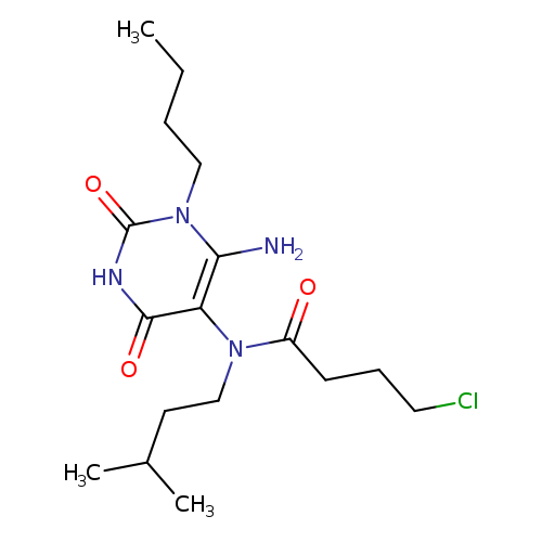N-(6-amino-1-butyl-2,4-dioxo-1,2,3,4-tetrahydropyrimidin-5-yl)-4-chloro-N-(3-methylbutyl)butanamide