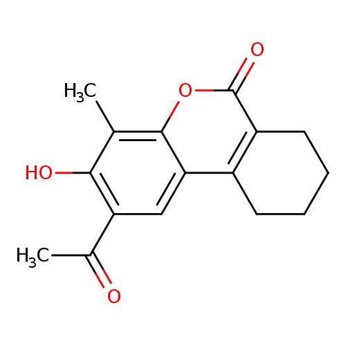 2-acetyl-3-hydroxy-4-methyl-6H,7H,8H,9H,10H-cyclohexa[c]chromen-6-one