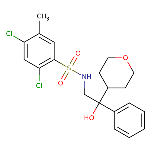 2,4-dichloro-N-[2-hydroxy-2-(oxan-4-yl)-2-phenylethyl]-5-methylbenzene-1-sulfonamide