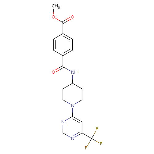 methyl 4-({1-[6-(trifluoromethyl)pyrimidin-4-yl]piperidin-4-yl}carbamoyl)benzoate