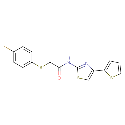 2-[(4-fluorophenyl)sulfanyl]-N-[4-(thiophen-2-yl)-1,3-thiazol-2-yl]acetamide