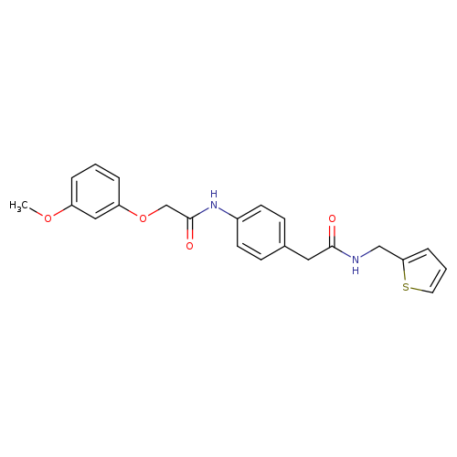 2-(3-methoxyphenoxy)-N-[4-({[(thiophen-2-yl)methyl]carbamoyl}methyl)phenyl]acetamide