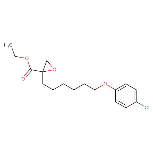 Oxiranecarboxylic acid, 2-(6-(4-chlorophenoxy)hexyl)-, ethyl ester