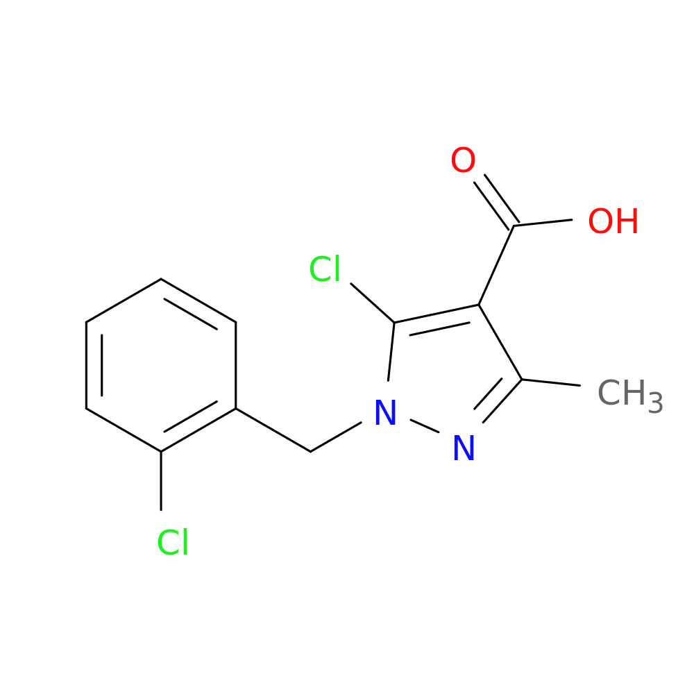 5-chloro-1-[(2-chlorophenyl)methyl]-3-methyl-1H-pyrazole-4-carboxylic acid