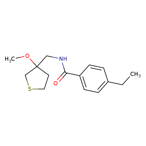 4-ethyl-N-[(3-methoxythiolan-3-yl)methyl]benzamide