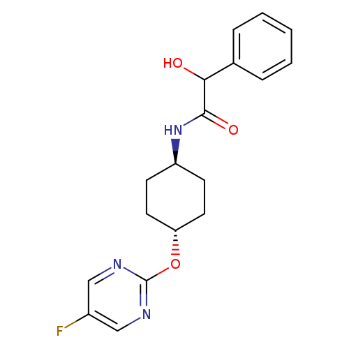 2-hydroxy-2-phenyl-N-[(1r,4r)-4-[(5-fluoropyrimidin-2-yl)oxy]cyclohexyl]acetamide