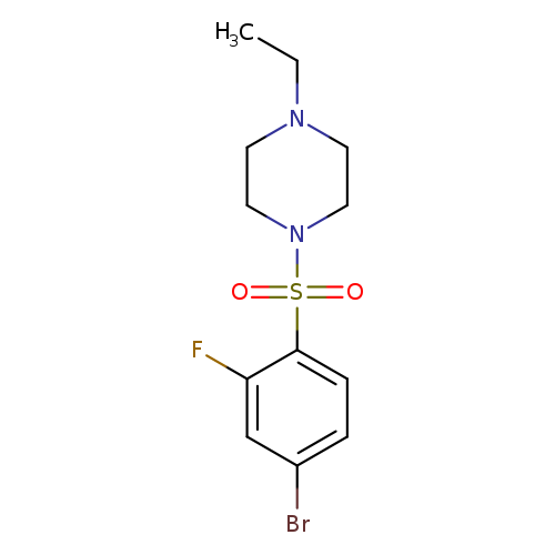1-[(4-bromo-2-fluorophenyl)sulfonyl]-4-ethylpiperazine