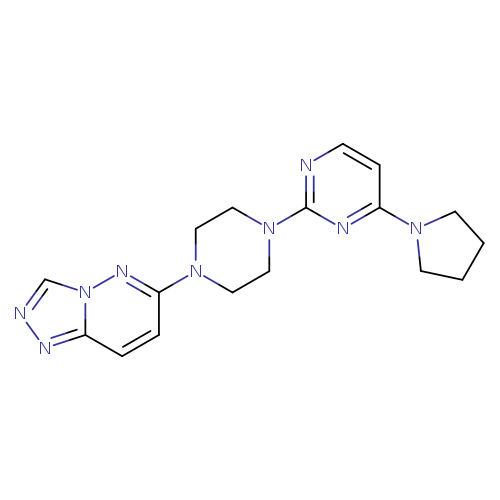 4-(pyrrolidin-1-yl)-2-(4-{[1,2,4]triazolo[4,3-b]pyridazin-6-yl}piperazin-1-yl)pyrimidine
