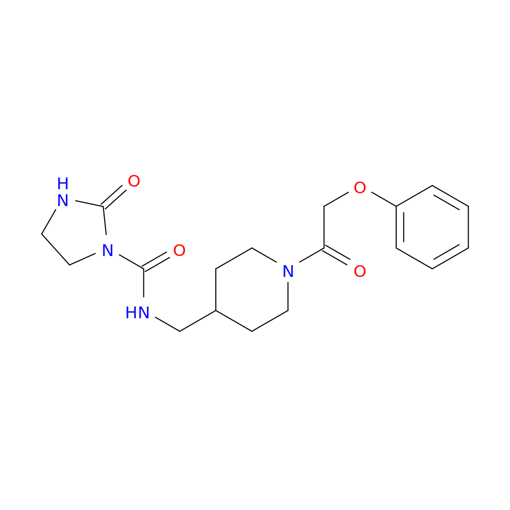 2-oxo-N-{[1-(2-phenoxyacetyl)piperidin-4-yl]methyl}imidazolidine-1-carboxamide