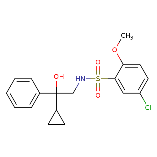 5-chloro-N-(2-cyclopropyl-2-hydroxy-2-phenylethyl)-2-methoxybenzene-1-sulfonamide