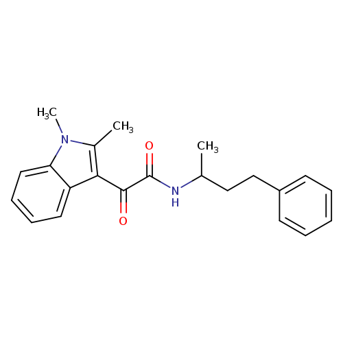 2-(1,2-dimethyl-1H-indol-3-yl)-2-oxo-N-(4-phenylbutan-2-yl)acetamide