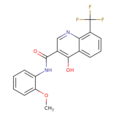 4-hydroxy-N-(2-methoxyphenyl)-8-(trifluoromethyl)quinoline-3-carboxamide
