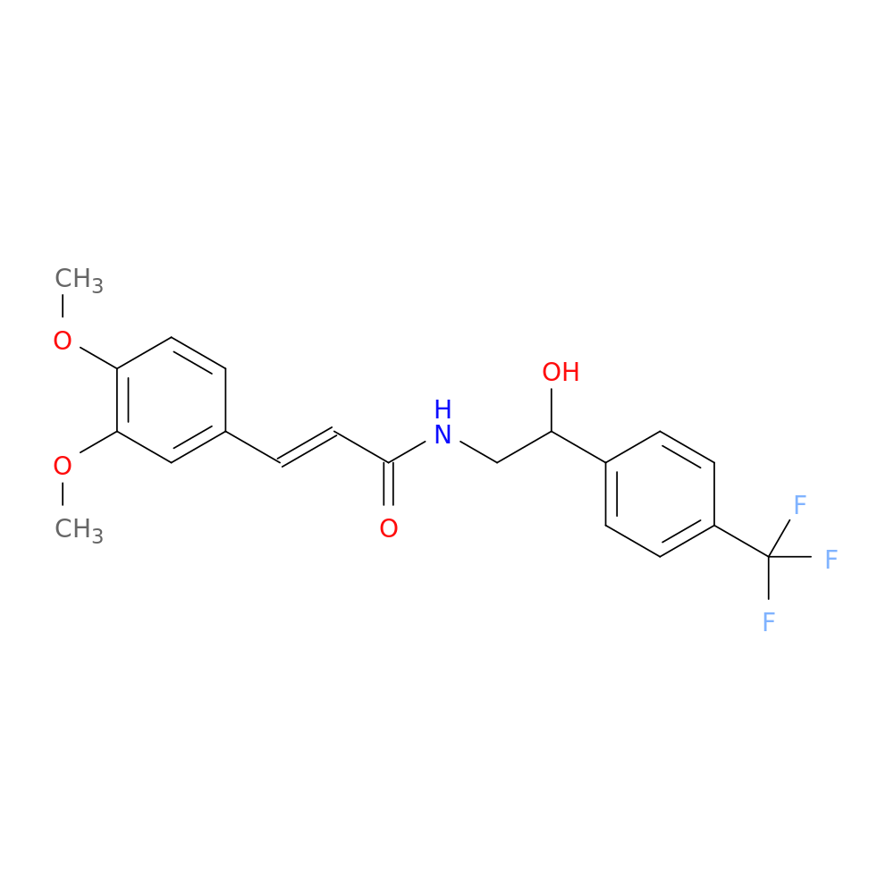 (2E)-3-(3,4-dimethoxyphenyl)-N-{2-hydroxy-2-[4-(trifluoromethyl)phenyl]ethyl}prop-2-enamide