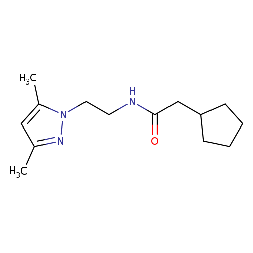 2-cyclopentyl-N-[2-(3,5-dimethyl-1H-pyrazol-1-yl)ethyl]acetamide