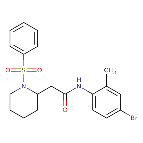 2-[1-(benzenesulfonyl)piperidin-2-yl]-N-(4-bromo-2-methylphenyl)acetamide