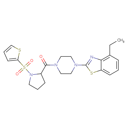 4-ethyl-2-{4-[1-(thiophene-2-sulfonyl)pyrrolidine-2-carbonyl]piperazin-1-yl}-1,3-benzothiazole
