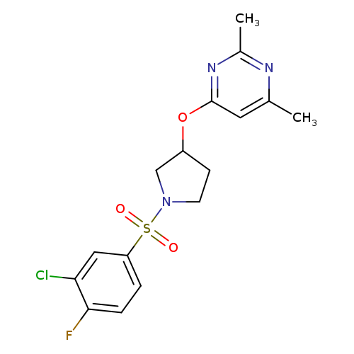 4-{[1-(3-chloro-4-fluorobenzenesulfonyl)pyrrolidin-3-yl]oxy}-2,6-dimethylpyrimidine