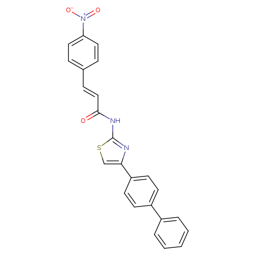 (2E)-N-(4-{[1,1'-biphenyl]-4-yl}-1,3-thiazol-2-yl)-3-(4-nitrophenyl)prop-2-enamide