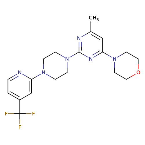 4-(6-methyl-2-{4-[4-(trifluoromethyl)pyridin-2-yl]piperazin-1-yl}pyrimidin-4-yl)morpholine