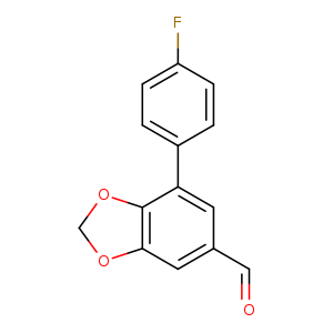 7-(4-fluorophenyl)-1,3-dioxaindane-5-carbaldehyde